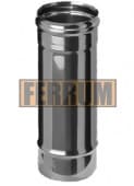 Одностенный дымоход Ferrum, высота 0,5 м, стенка 0,8мм, d 110 мм