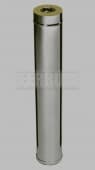 Двустенный дымоход сендвич-труба (оцинковка+нерж.), высота 1,0 м,  стенка 0,5 мм, 150х210 мм