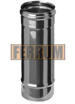 Одностенный дымоход Ferrum, высота 0,5 м, стенка 0,8мм, d 200 мм